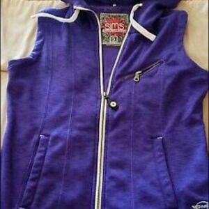 Sims woman's snowboarding vest full zip hood purple Medium
C